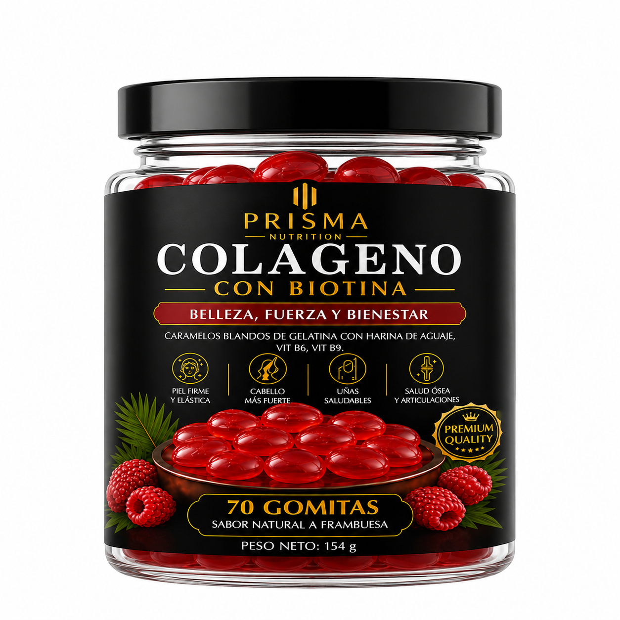 GOMITAS DE COLÁGENO CON BIOTINA 70UN - PRISMA NUTRITION